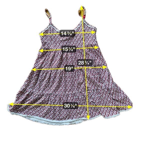 Vintage Olsenboye Stiletto Tiered Lace Trimmed Babydoll Mini Dress Sz S - Picture 7 of 7